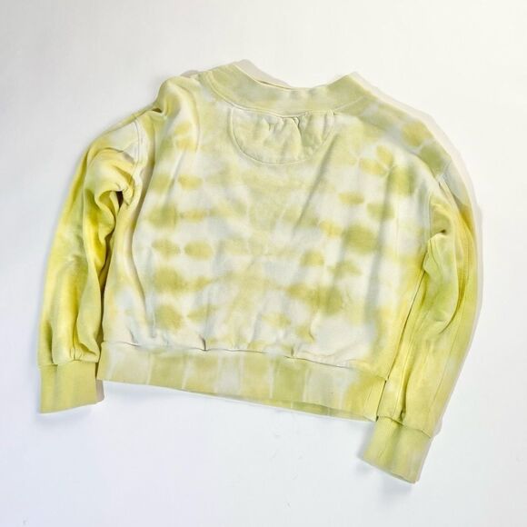 Pilcro and the Letterpress Anthropologie yellow Tie Dye Mock Neck sweatshirt M - Picture 7 of 7